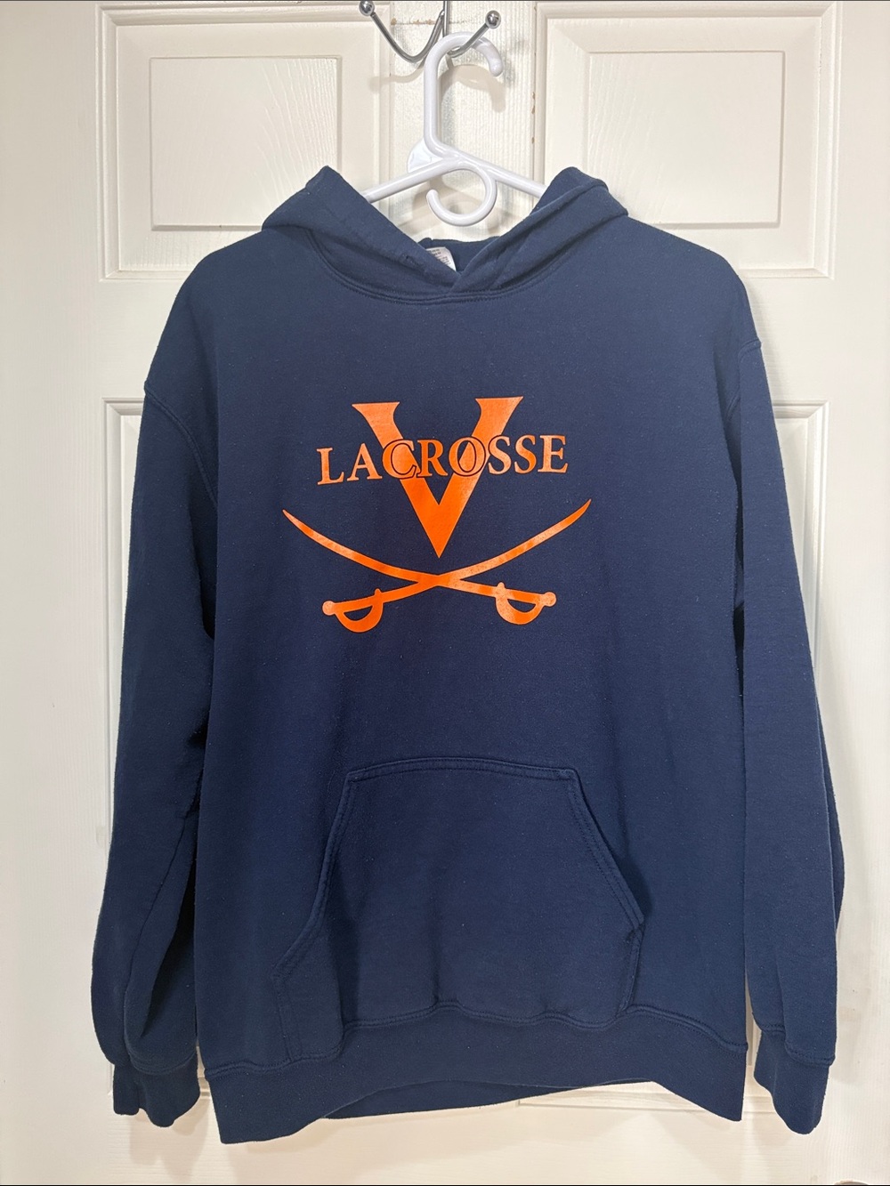 Virginia Lacrosse Pullover Hoodie with Orange Logo